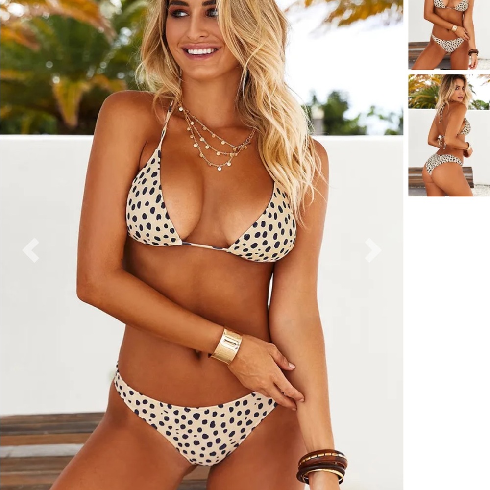 DOLL swimwear CHEETAH triangle top and classic bottom Small